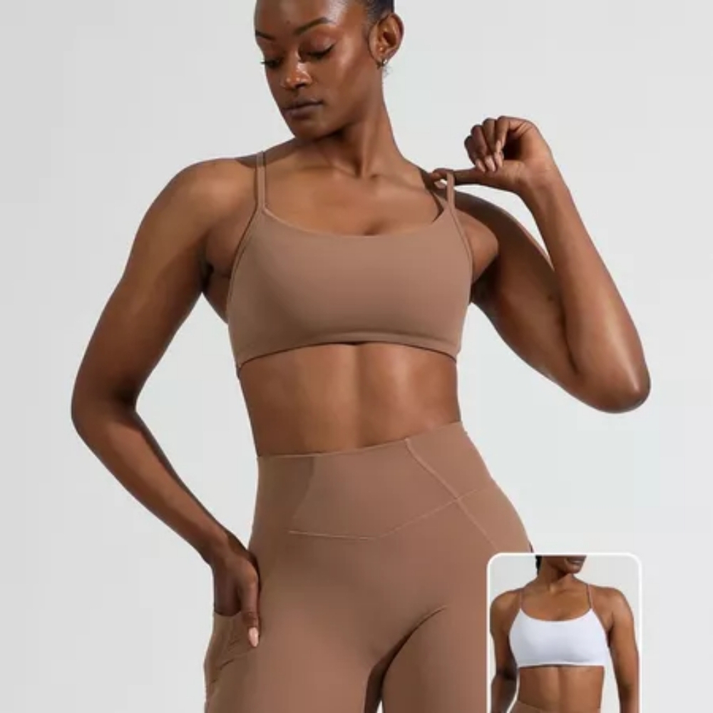 Buffbunny Reversible Sports Bra - Cocoa/White XXXL (Nked Collection)